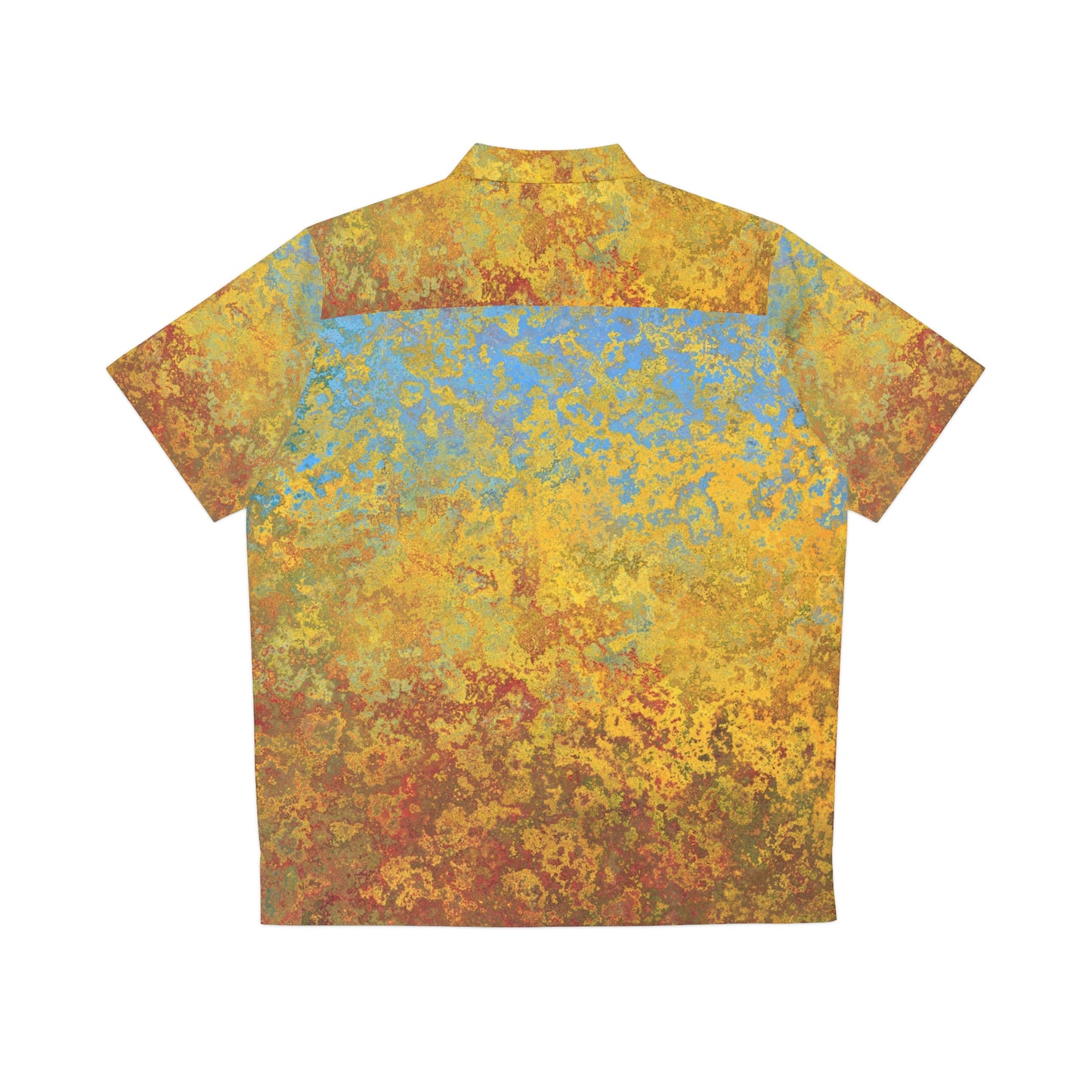 Gold and blue spots - Inovax Men's Hawaiian Shirt