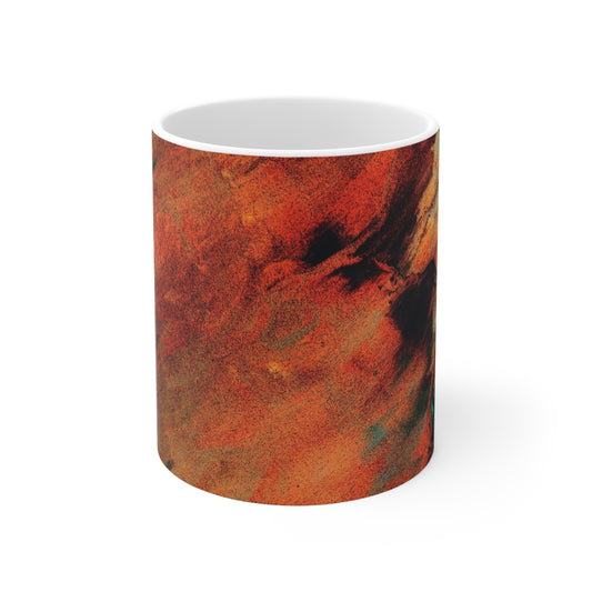 Orange flush - Tasse en céramique Inovax 11oz