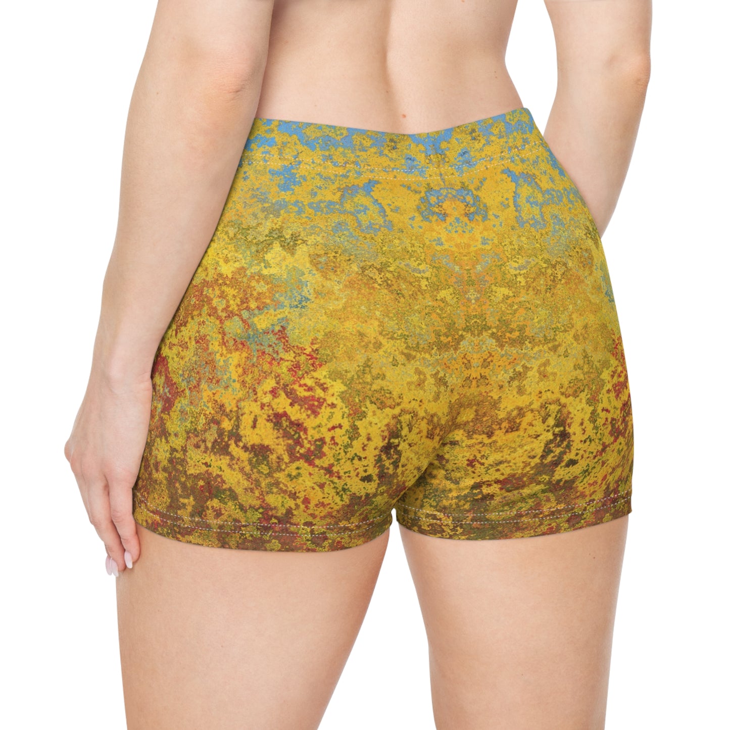 Gold and blue spots - Inovax Women's Shorts