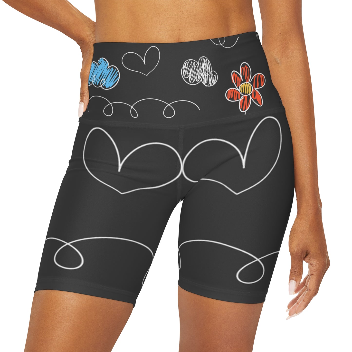 Kids Doodle Playground - Leggings de yoga de cintura alta Inovax