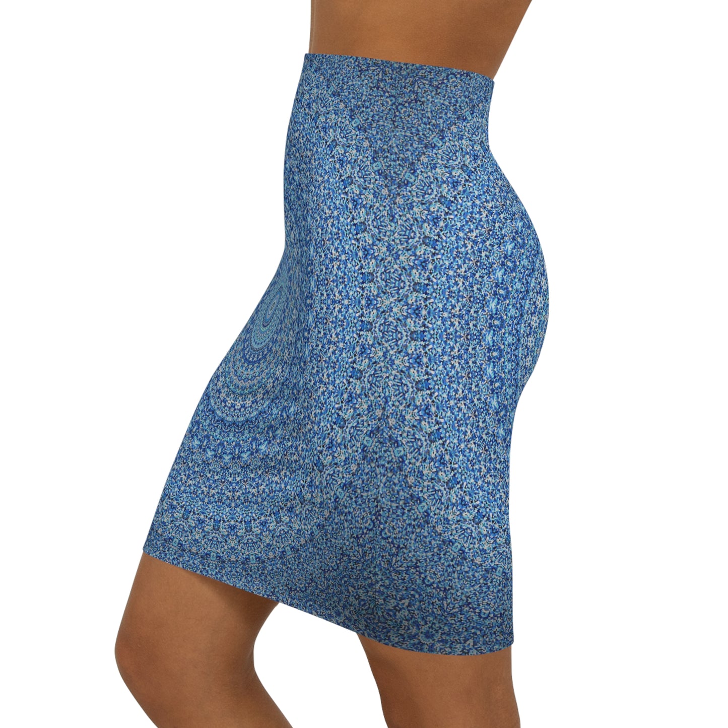 Mandala bleu - Mini-jupe femme Inovax