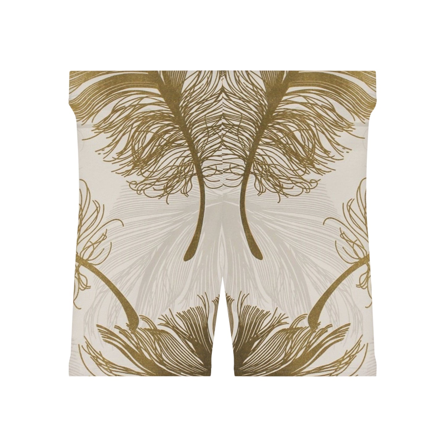 Golden Feathers - Inovax Women's Biker Shorts