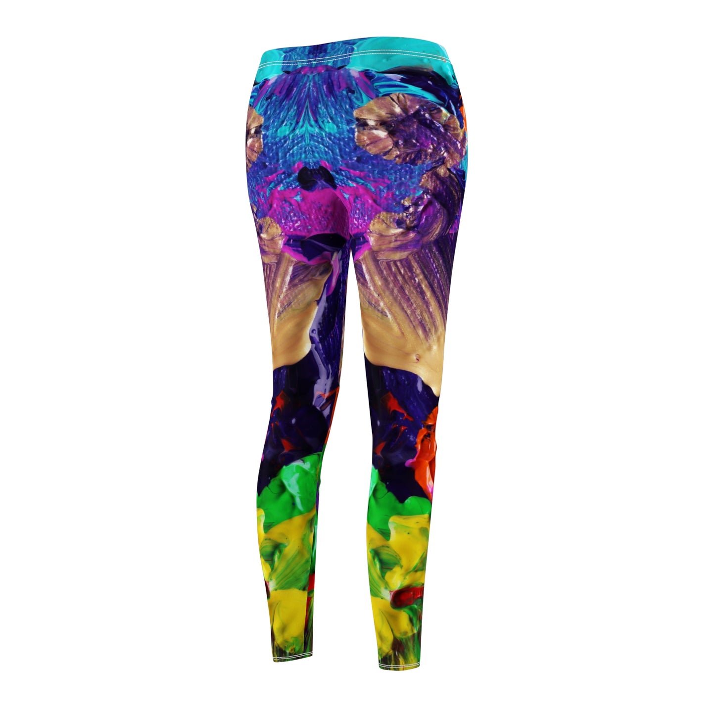 Pinturas de colores - Inovax Leggings casuales de corte y costura para mujer