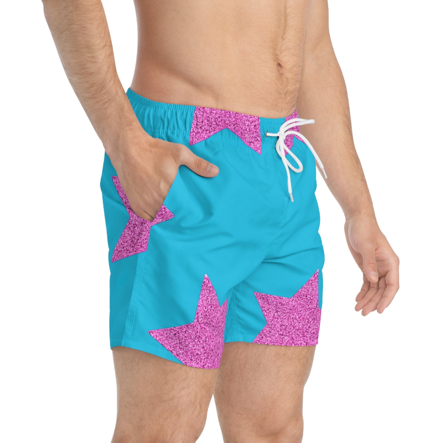 Pink Stars - Inovax Swim Trunks