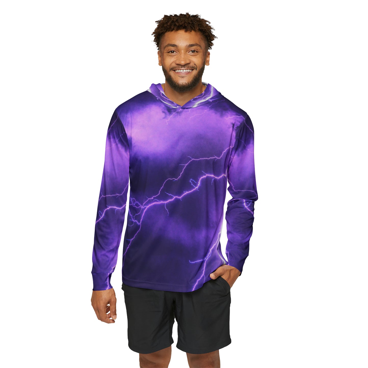 Electric Thunder - Sweat à capuche d'échauffement sportif pour hommes