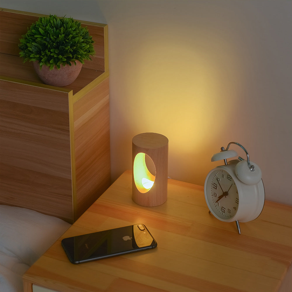 Lámpara de lectura LED de madera maciza