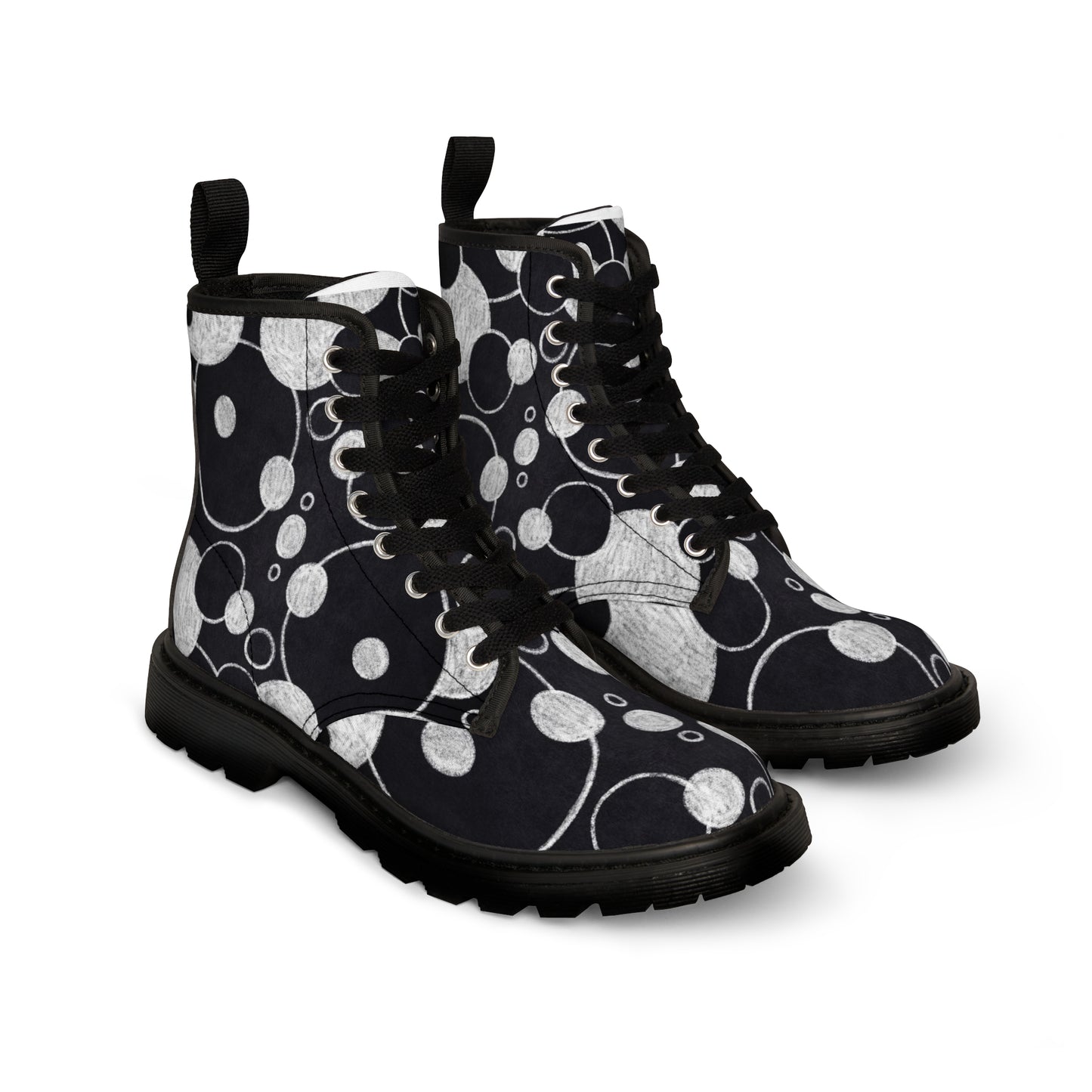 Black Dots - Inovax Woman's Canvas Boots