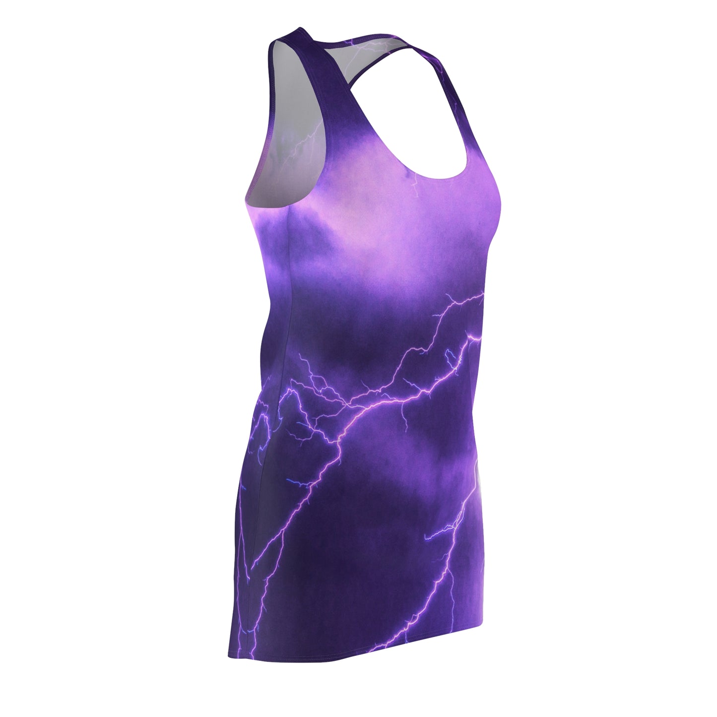 Electric Thunder - Vestido con espalda cruzada cortado y cosido para mujer Inovax