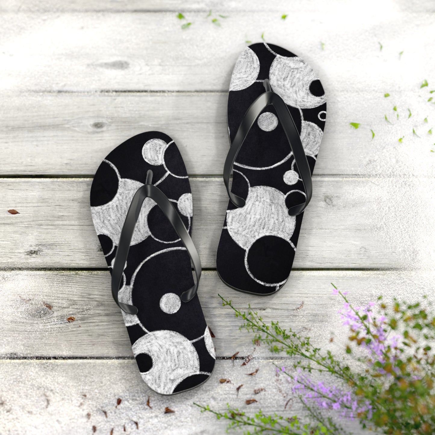 Black Dots - Inovax Flip Flops