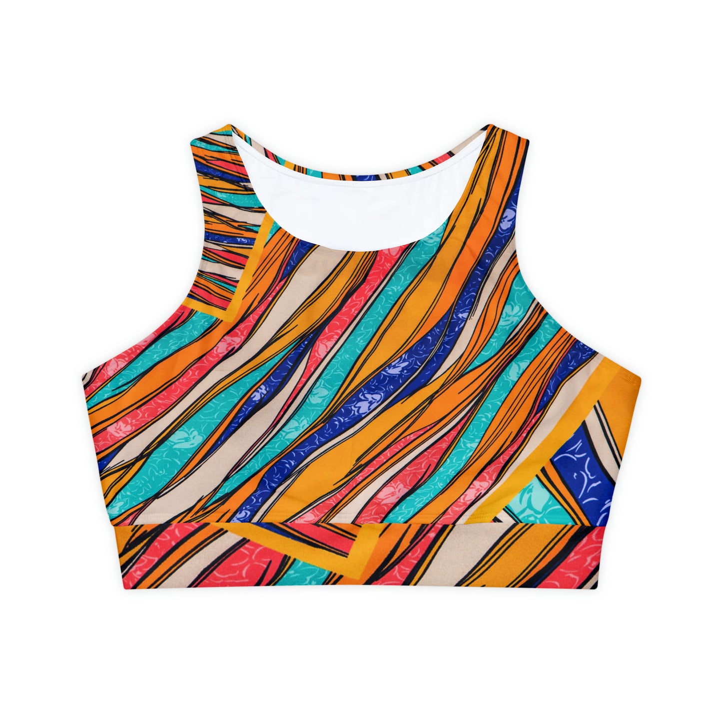 Color Brushstroke - Soutien-gorge de sport rembourré Inovax