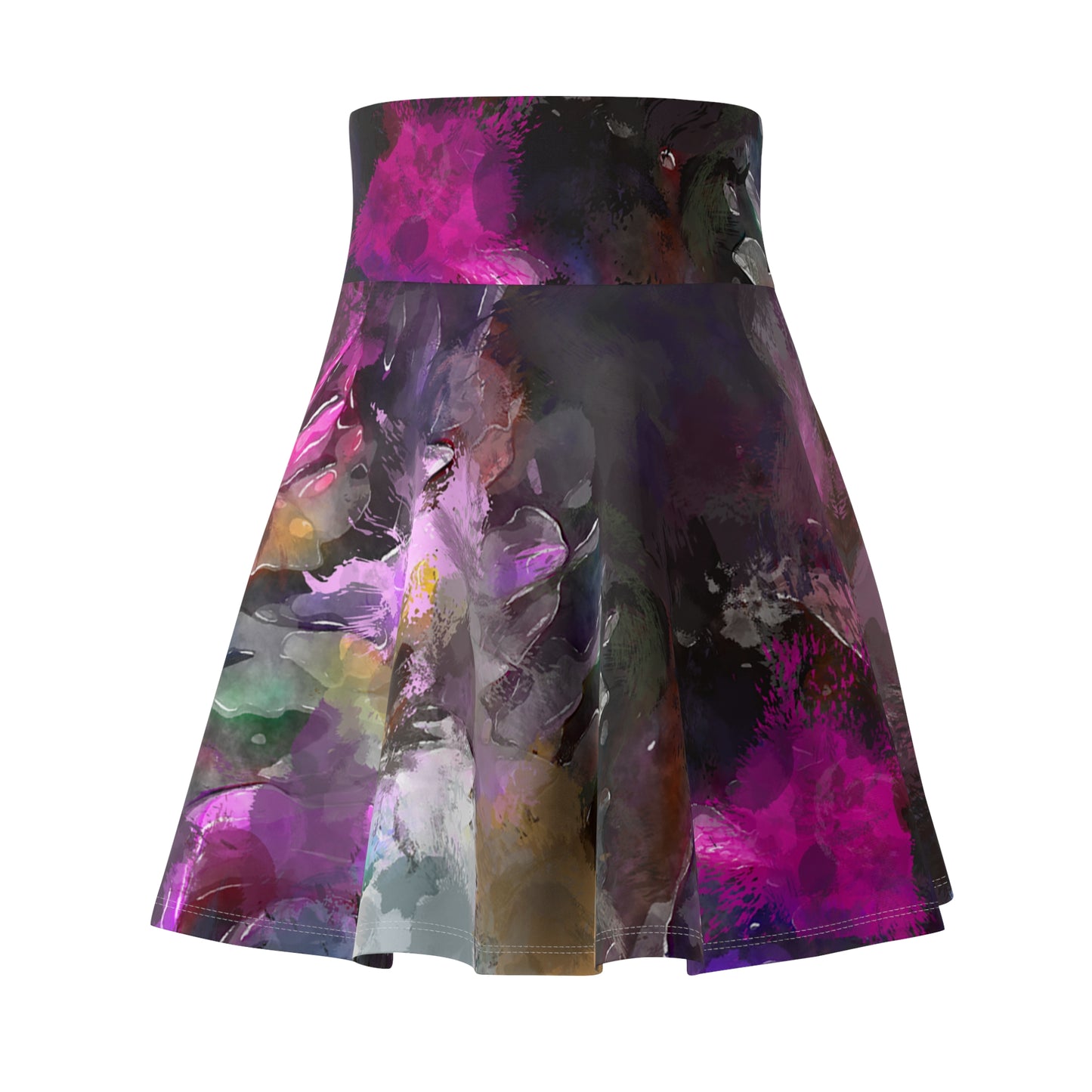 Purple Painting - Inovax Woman's Skater Skirt