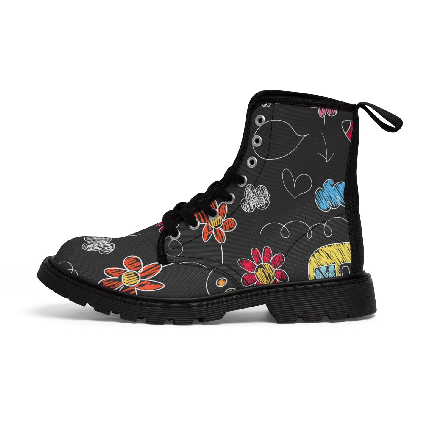 Kids Doodle Playground - Botas de lona para mujer Inovax