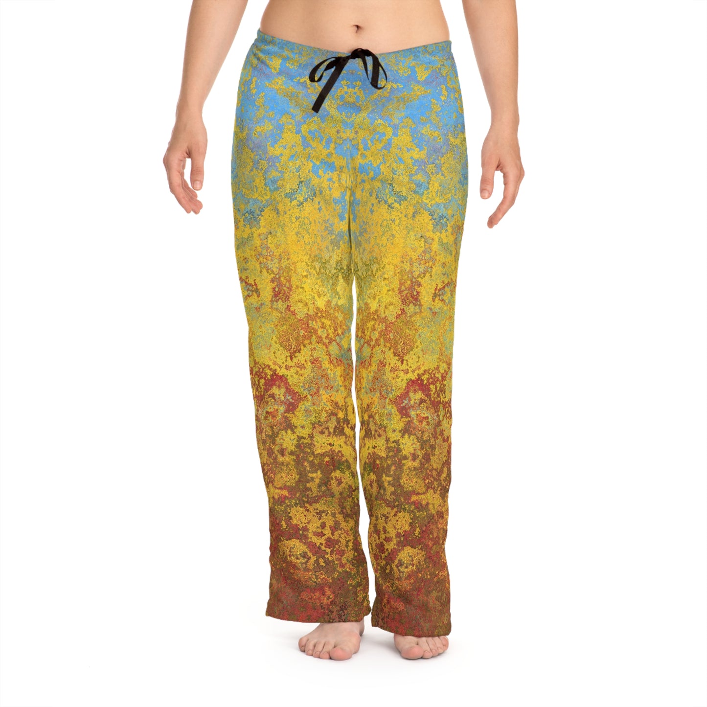 Gold and blue spots - Inovax Women's Pajama Pants