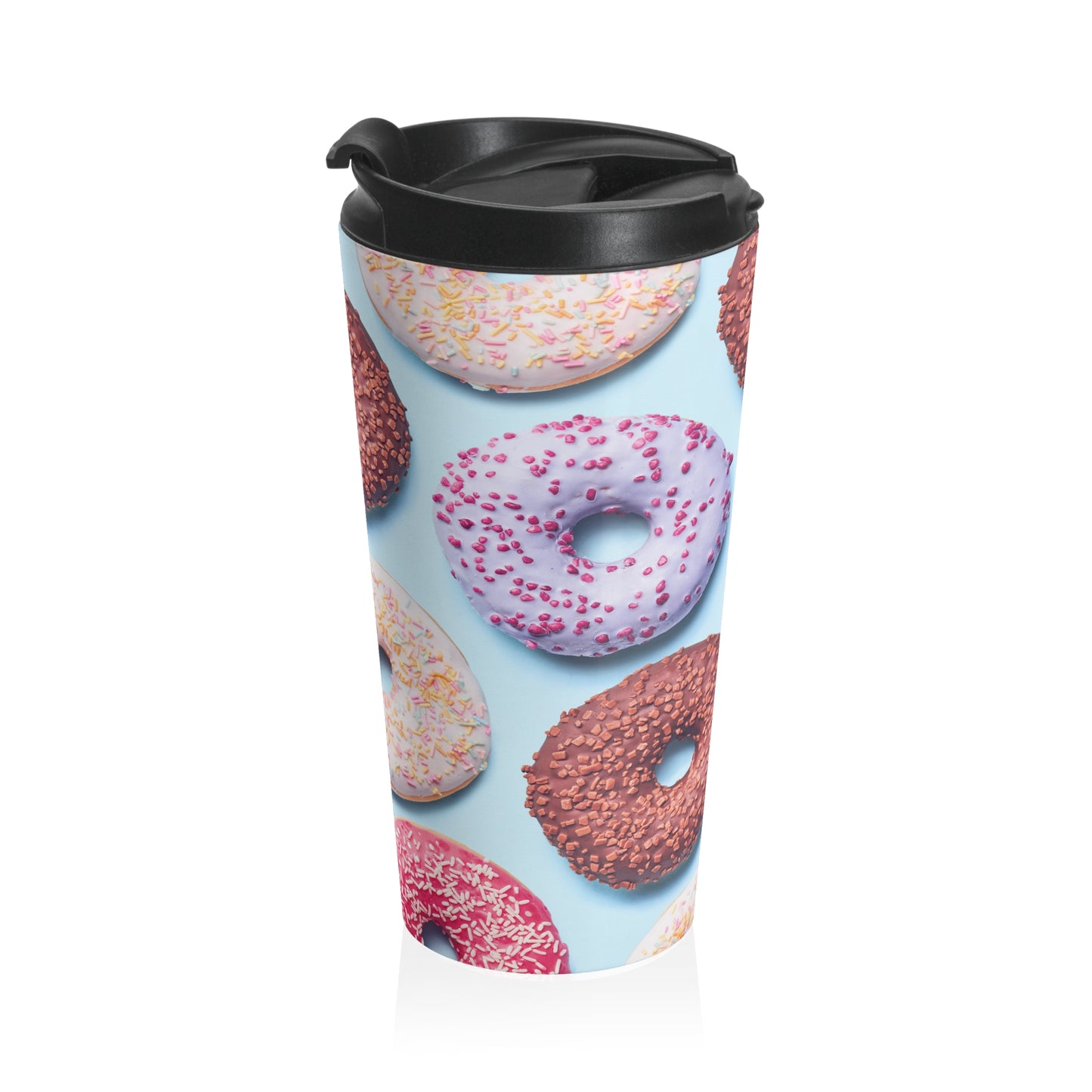 Donuts - Taza de viaje de acero inoxidable Inovax