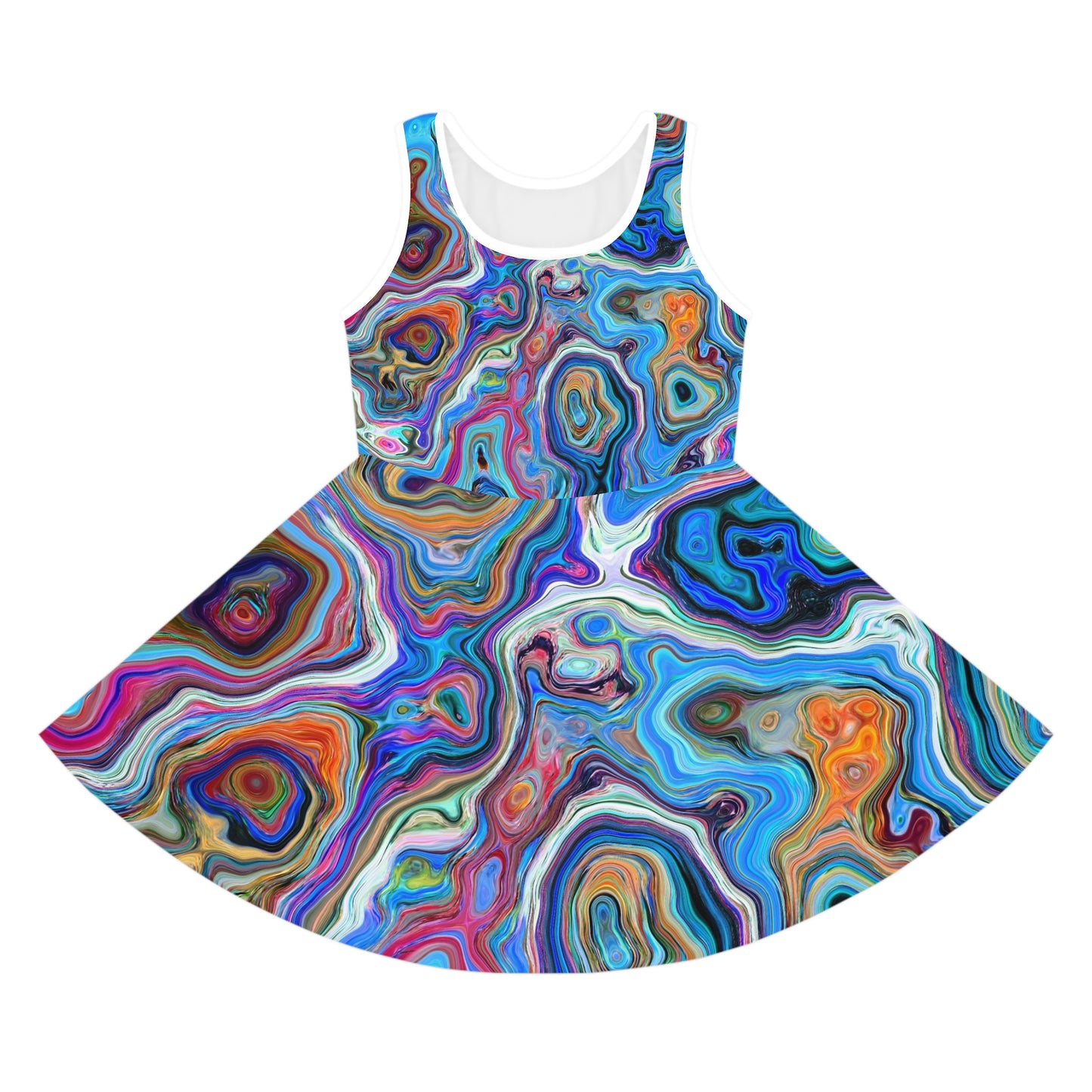 Trippy Liquid - Robe d'été sans manches pour fille Inovax