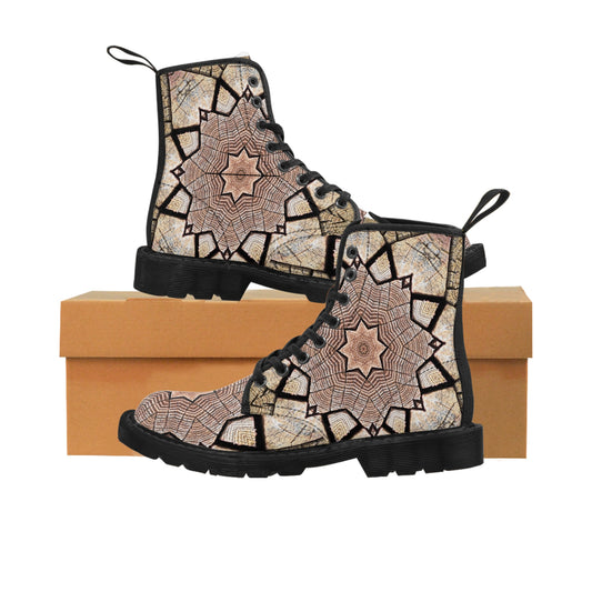 Brown Mandala - Inovax Woman's Canvas Boots