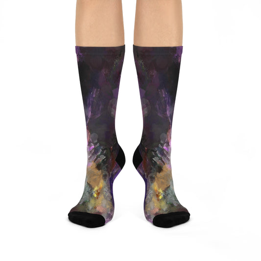 Purple Painting - Inovax Cushioned Crew Socks