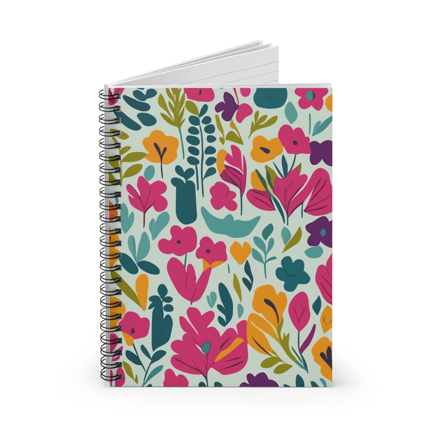 Flores claras - Cuaderno Espiral Inovax (Línea Rayada)