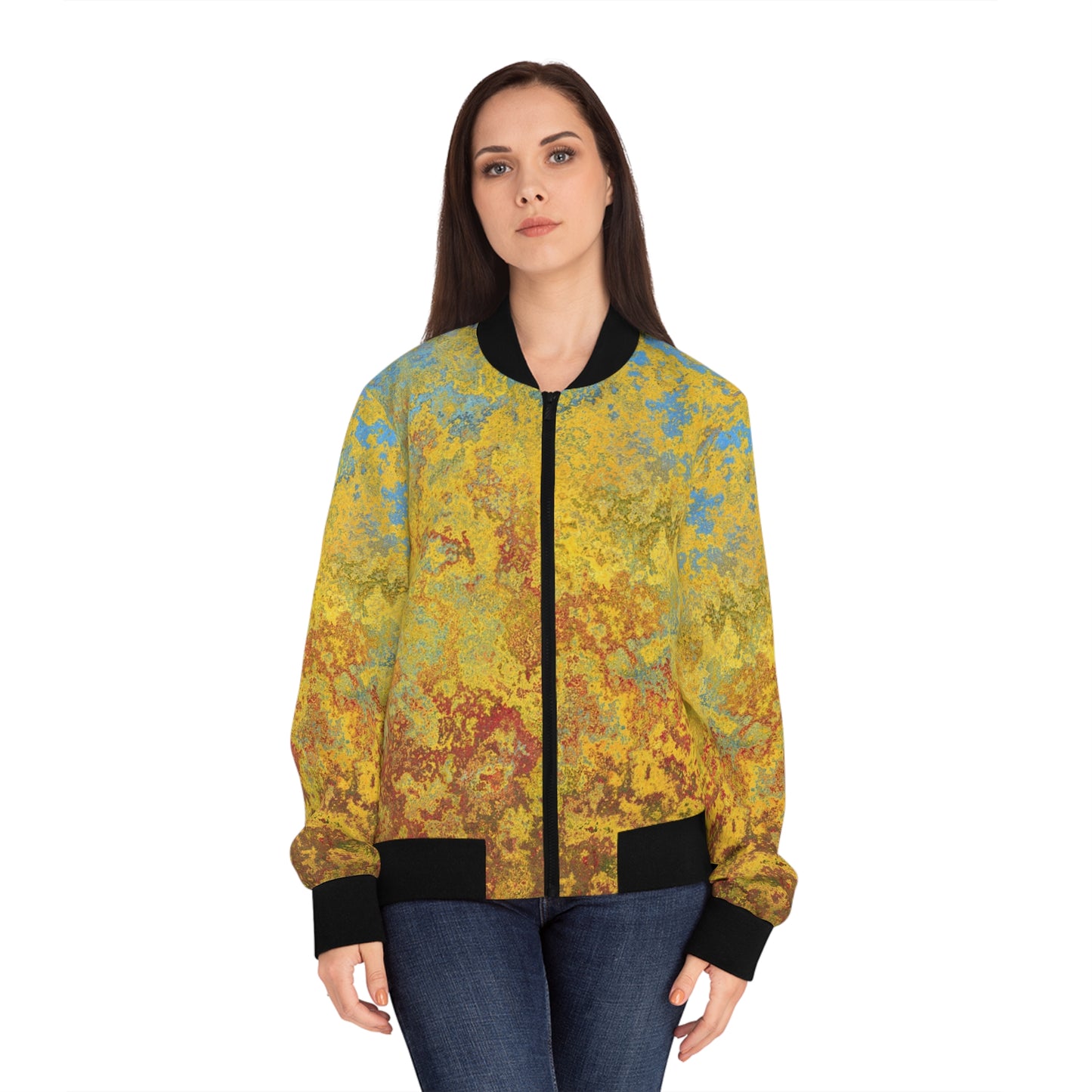 Taches dorées et bleues - Bomber Femme Inovax