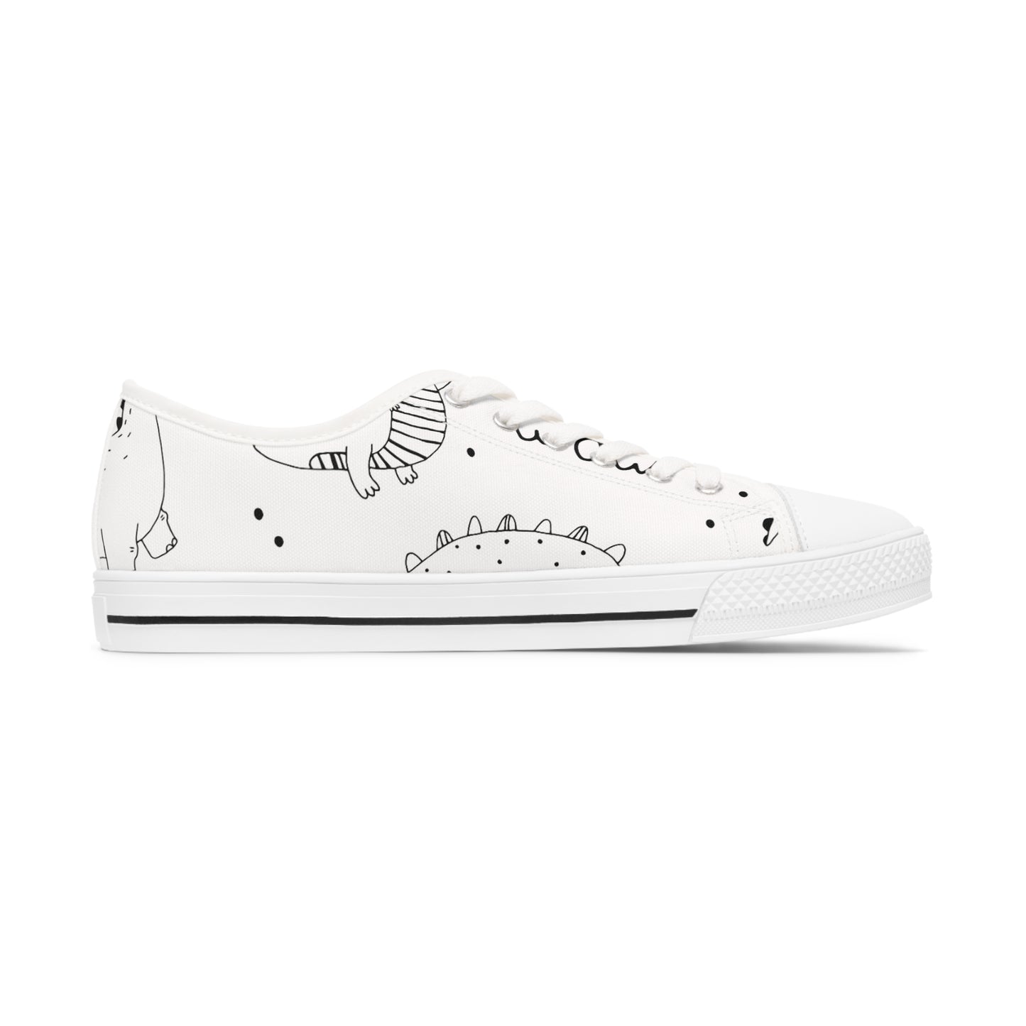 Doodle Dinosours - Inovax Woman's Low Top Sneakers