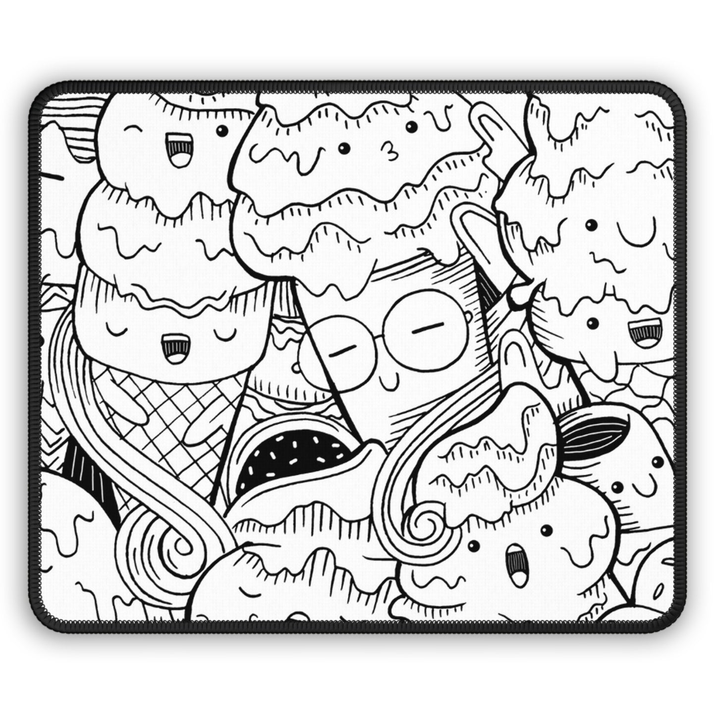 Doodle Icecream - Alfombrilla de ratón para juegos Inovax