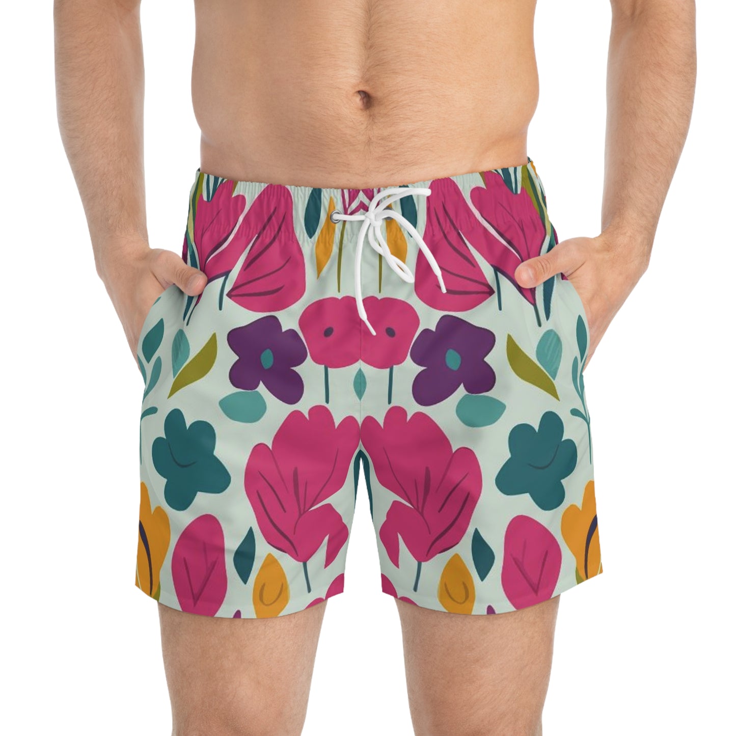 Light flowers - Inovax Swim Trunks