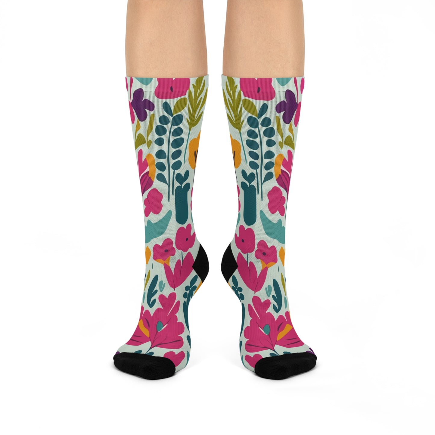 Light flowers - Inovax Cushioned Crew Socks