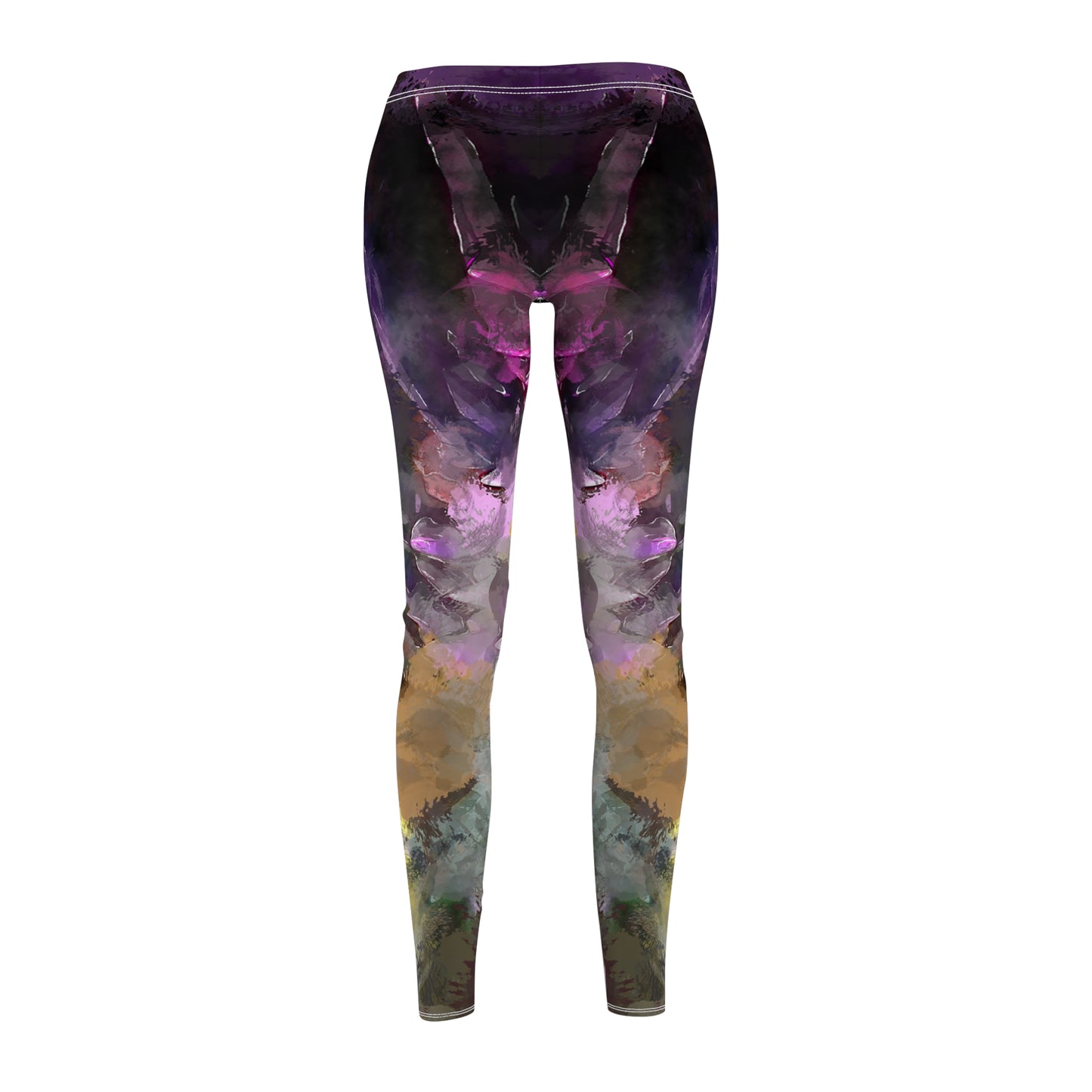 Pintura Morada - Leggings Casuales de corte y costura de mujer Inovax