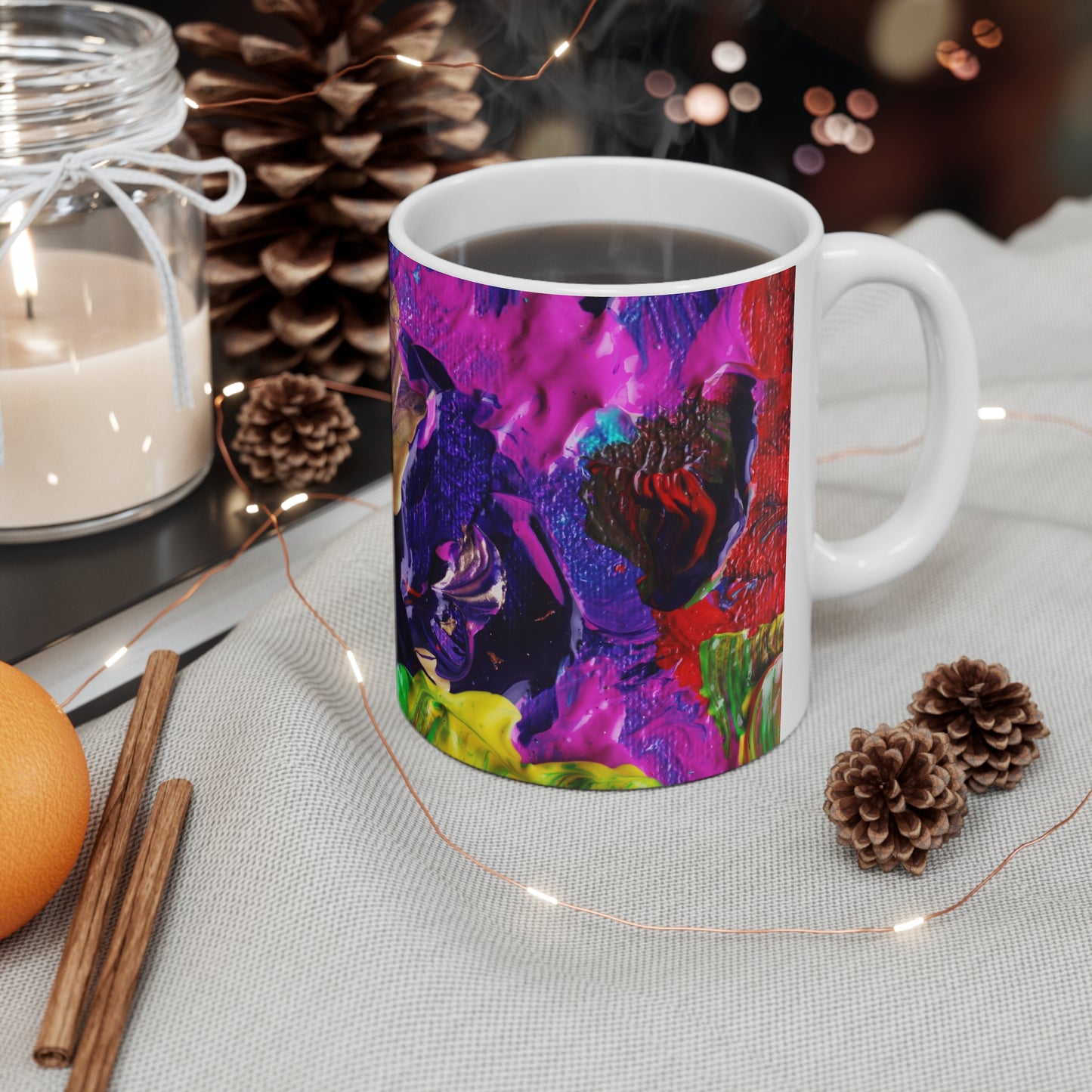 Peintures en couleur - Tasse en céramique Inovax 11oz