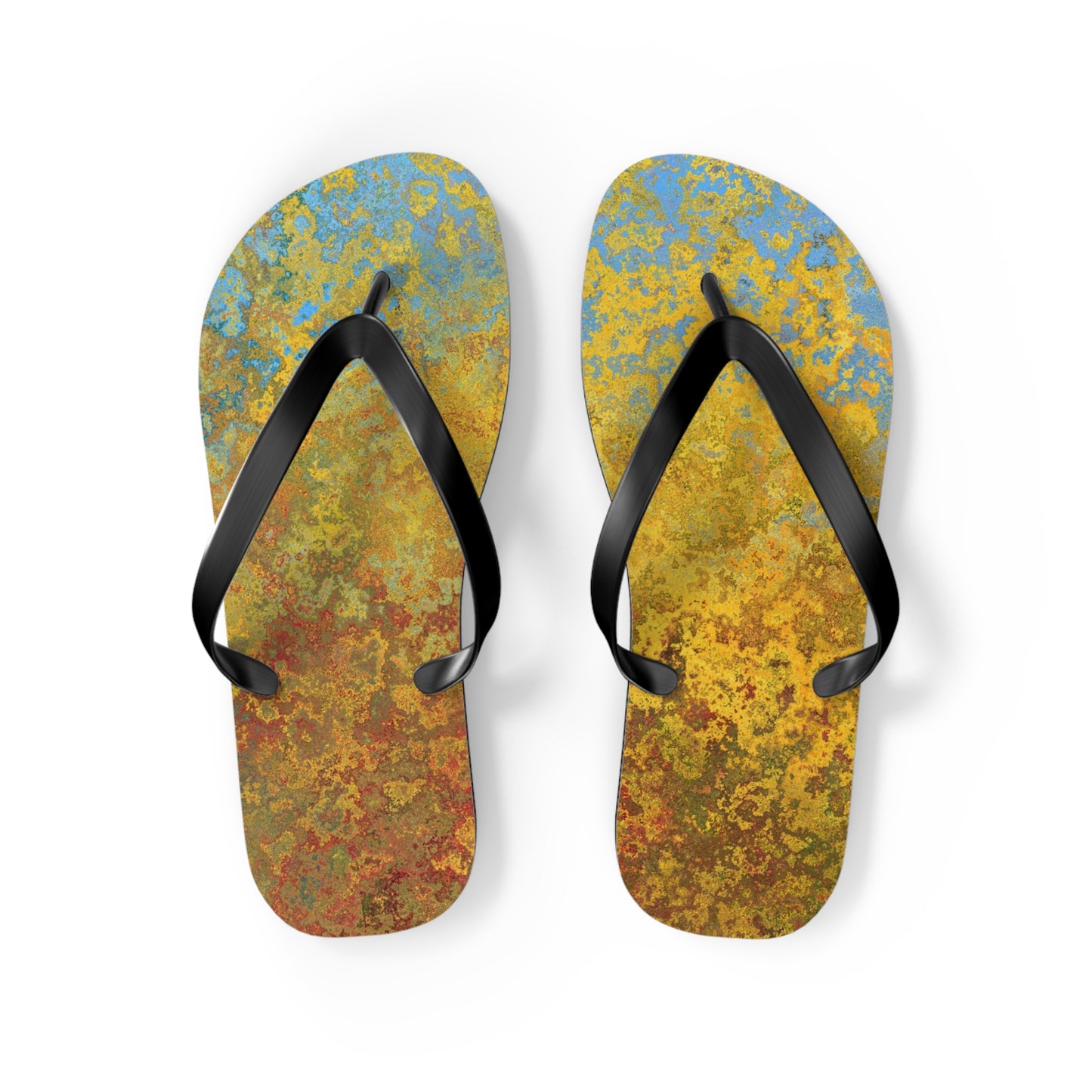 Gold and blue spots - Inovax Flip Flops