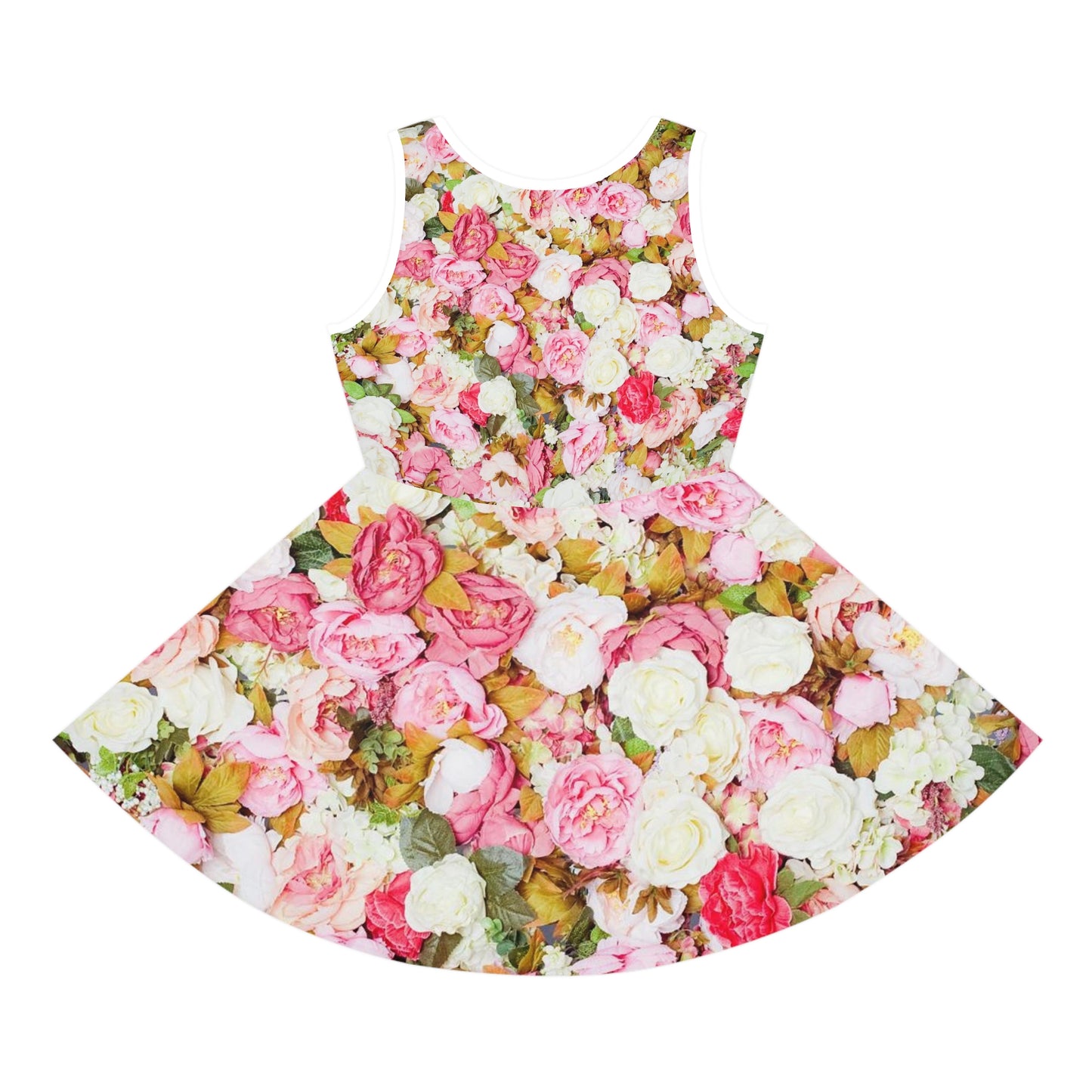 Flores Rosas - Vestido de verano sin mangas niña Inovax