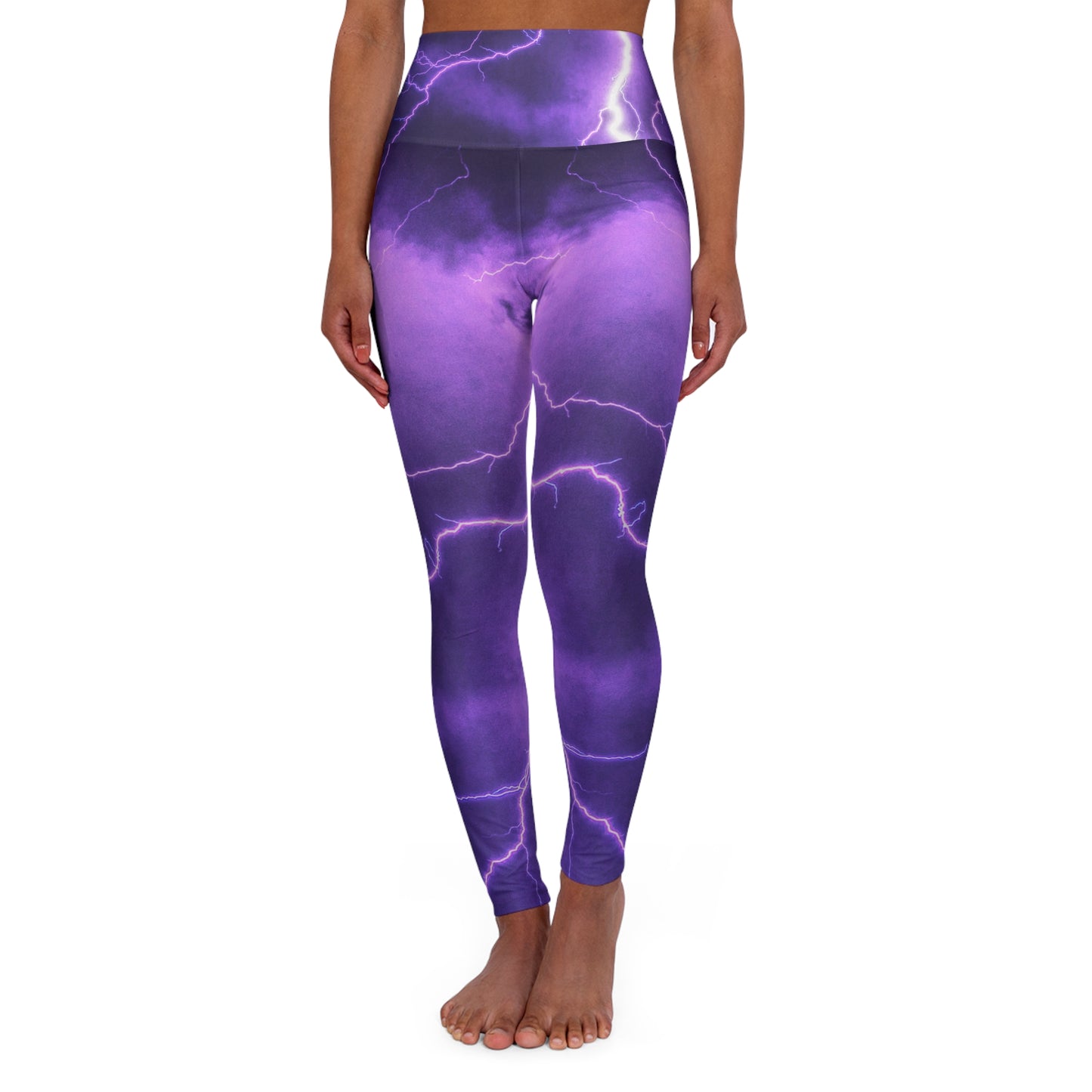 Electric Thunder - Inovax High Waisted Yoga Leggings