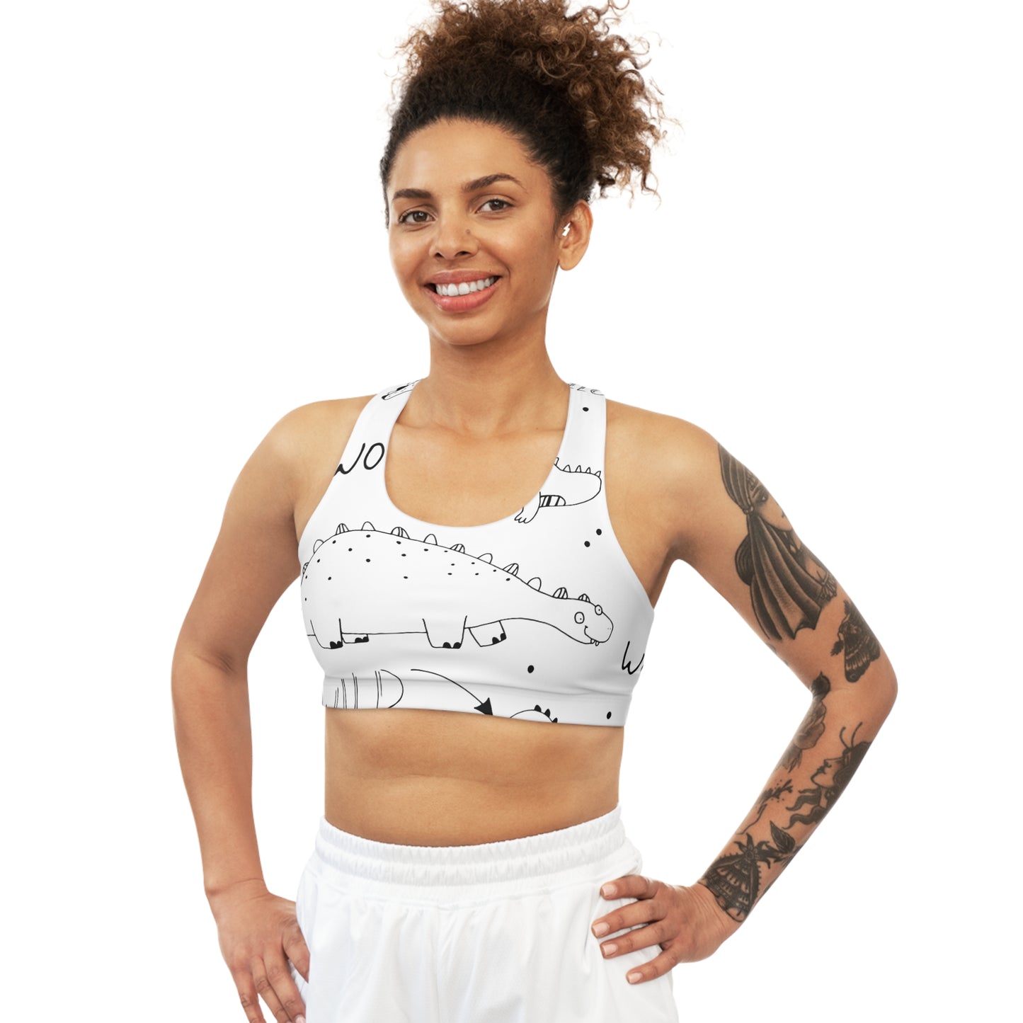 Doodle Dinosaures - Soutien-gorge de sport sans couture Inovax