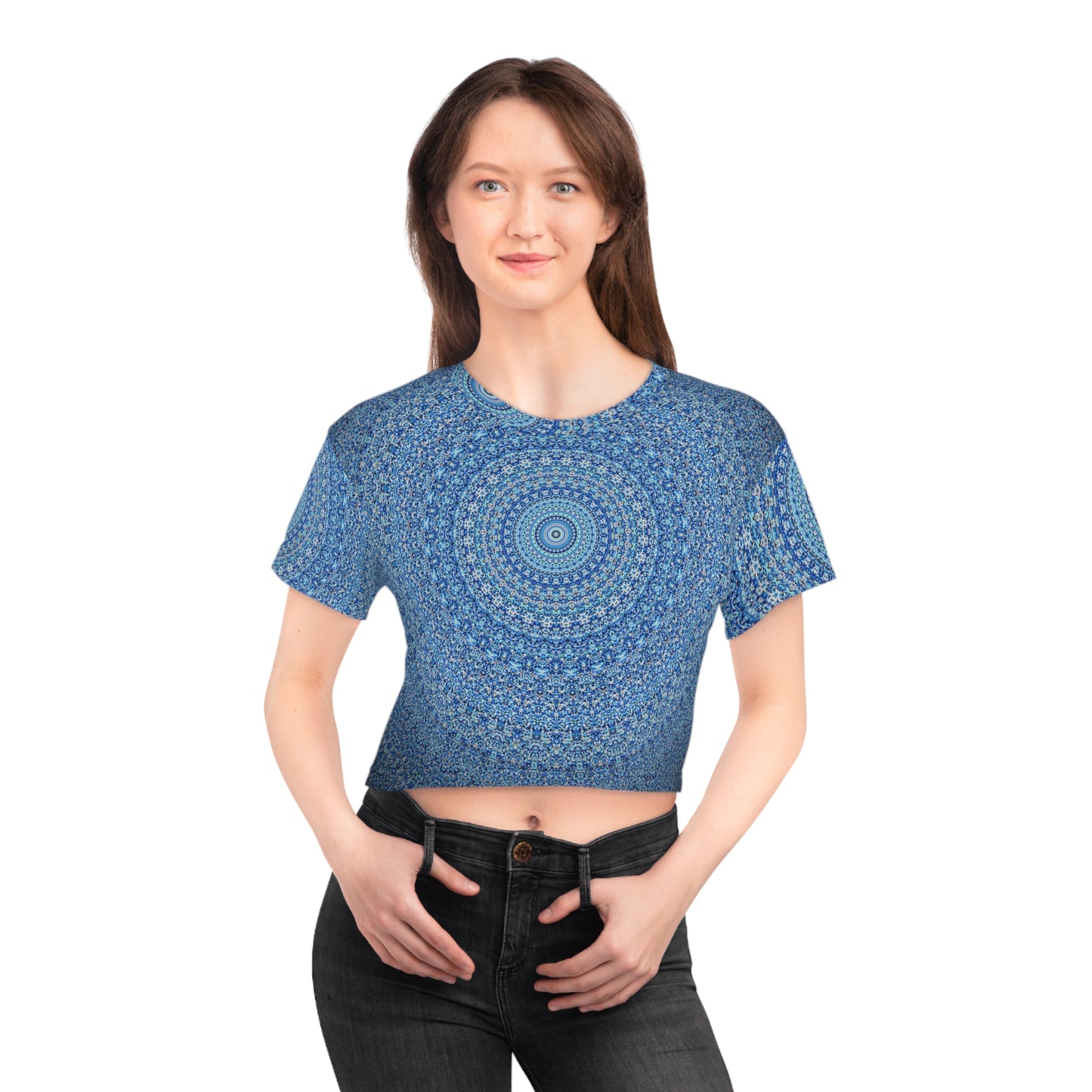 Mandala bleu - T-shirt court Inovax