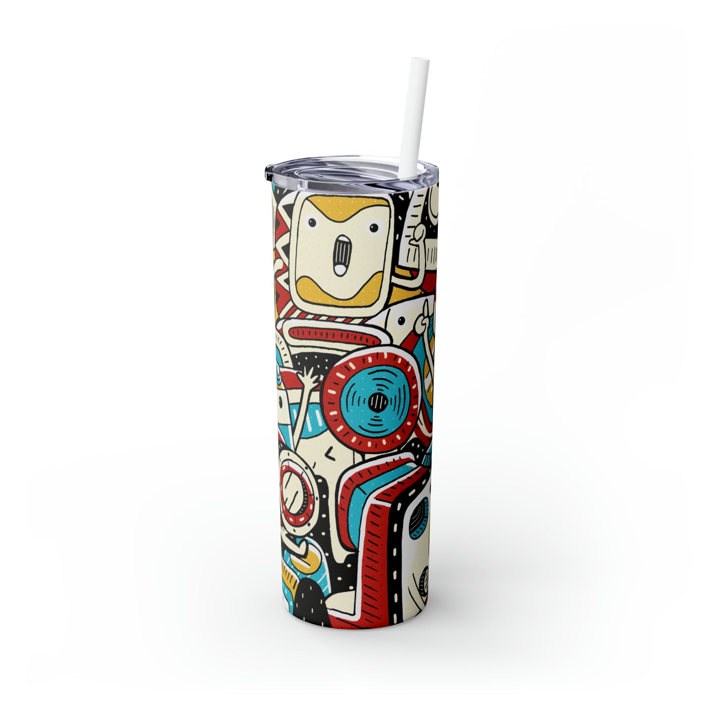 Doodle Photo Snap - Inovax Maars® Skinny Tumbler with Straw 20oz