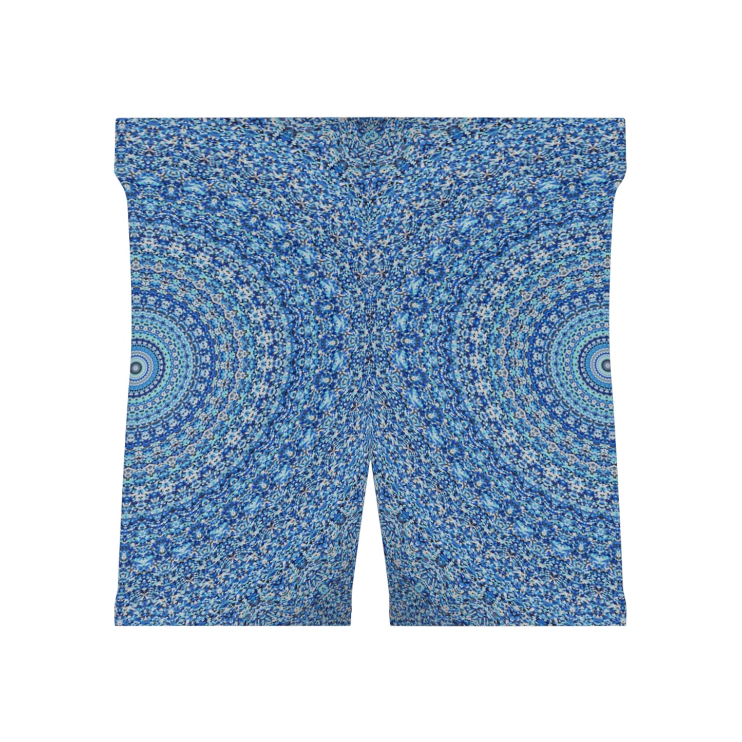 Mandala bleu - Short motard Inovax pour femme