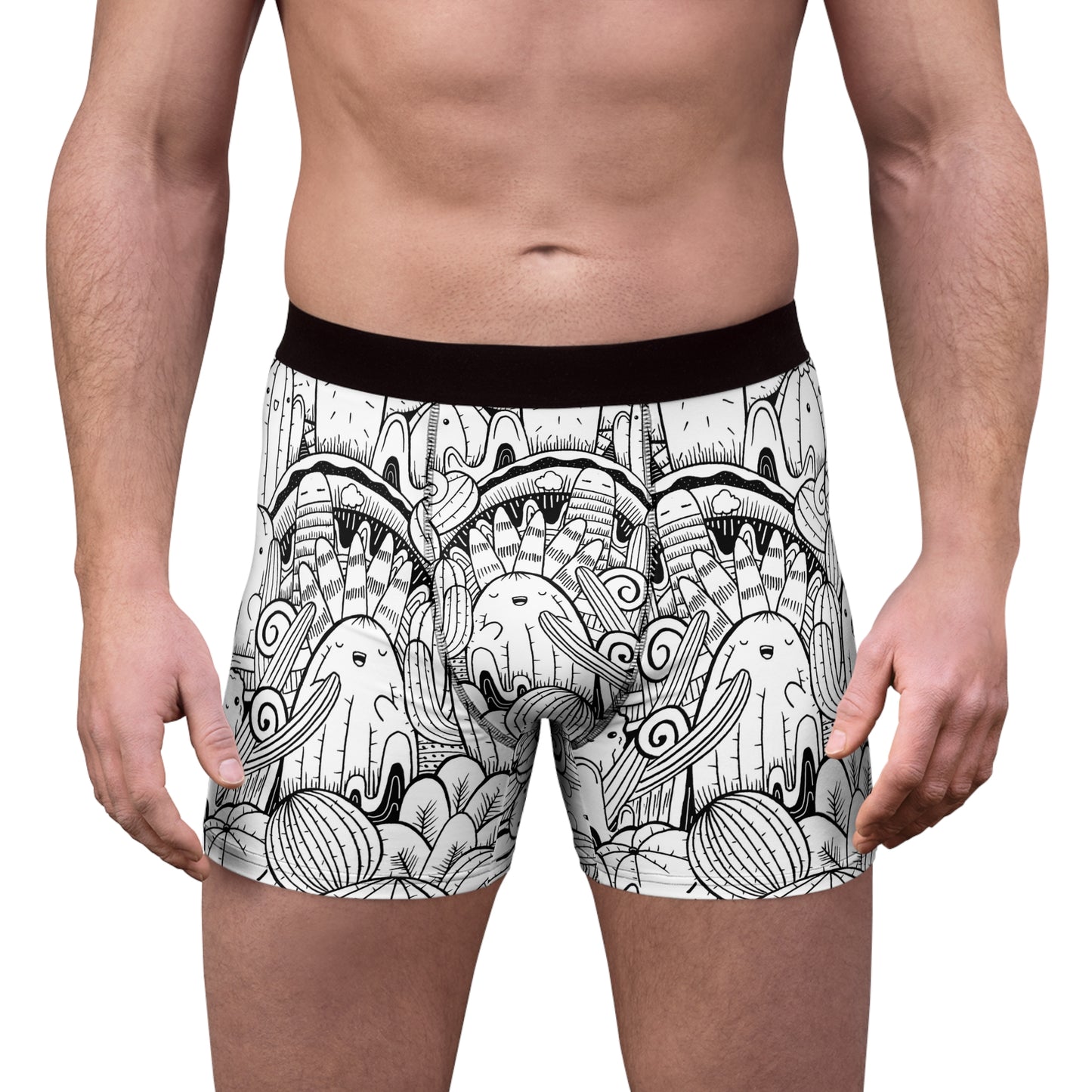 Doodle Cactus - Inovax Men's Boxer Briefs