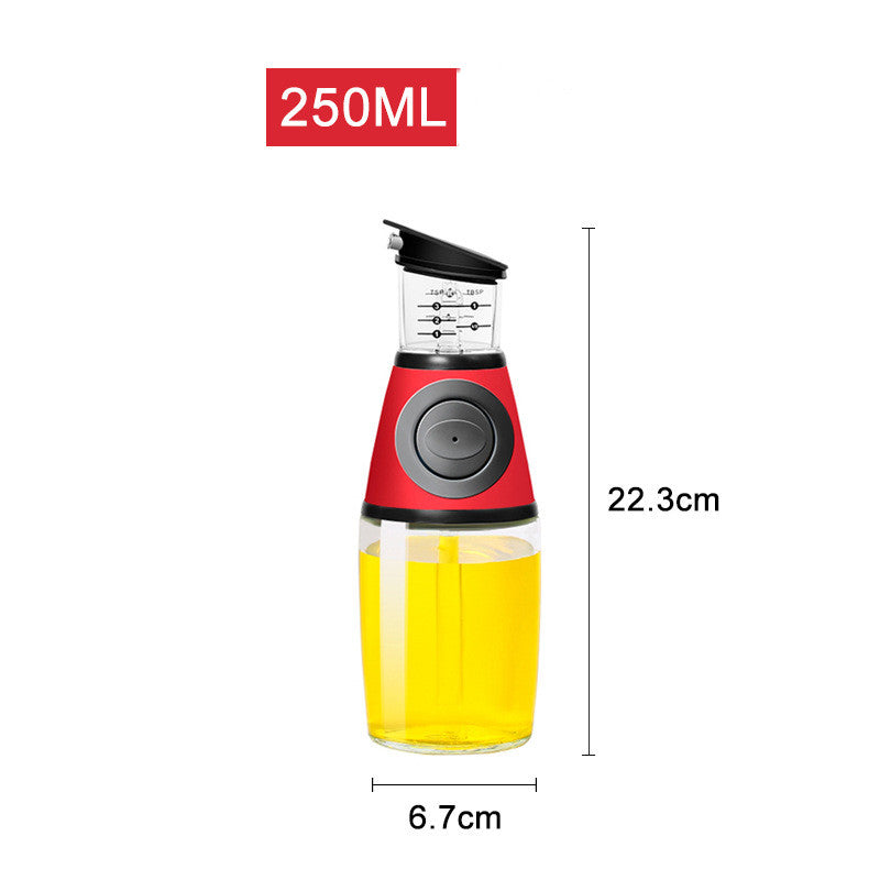 Bouteille en verre mesurable de 500ml, bouteille d'huile, bouteille de soja, ustensiles de cuisine