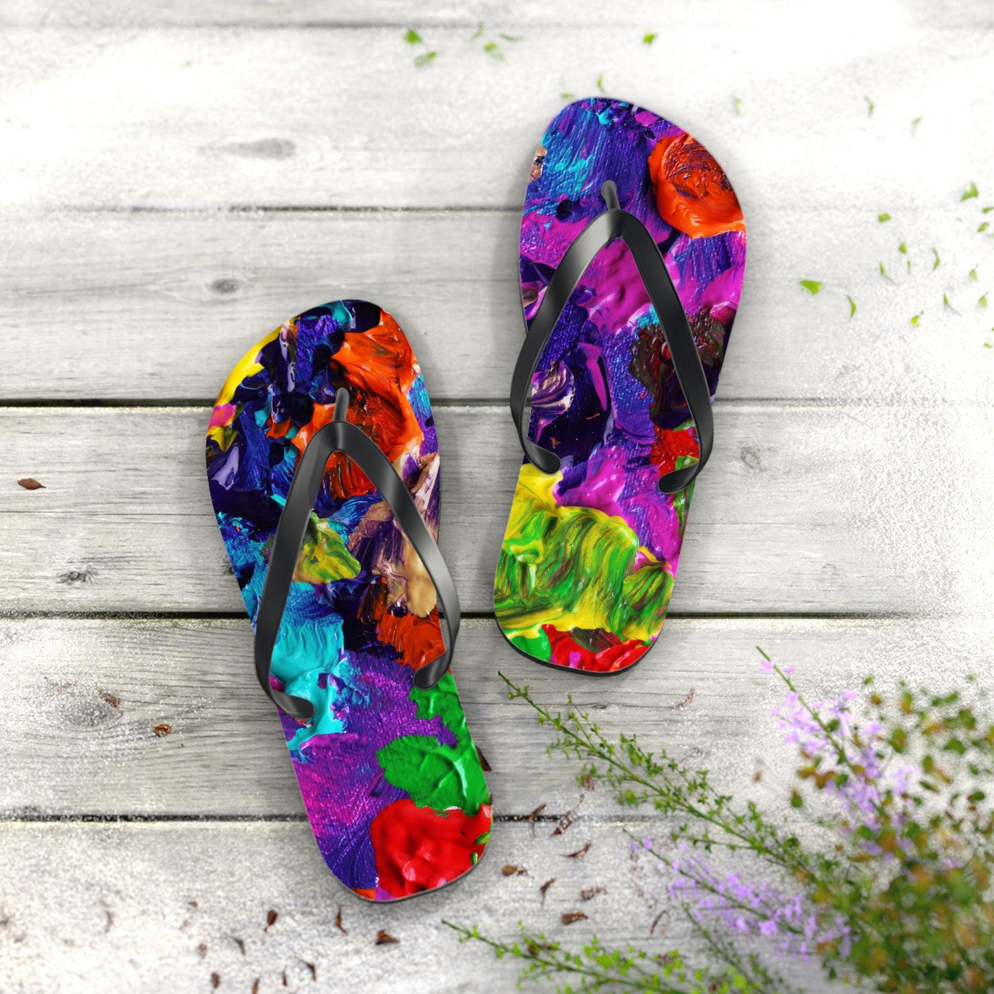 Color Paintings - Inovax Flip Flops