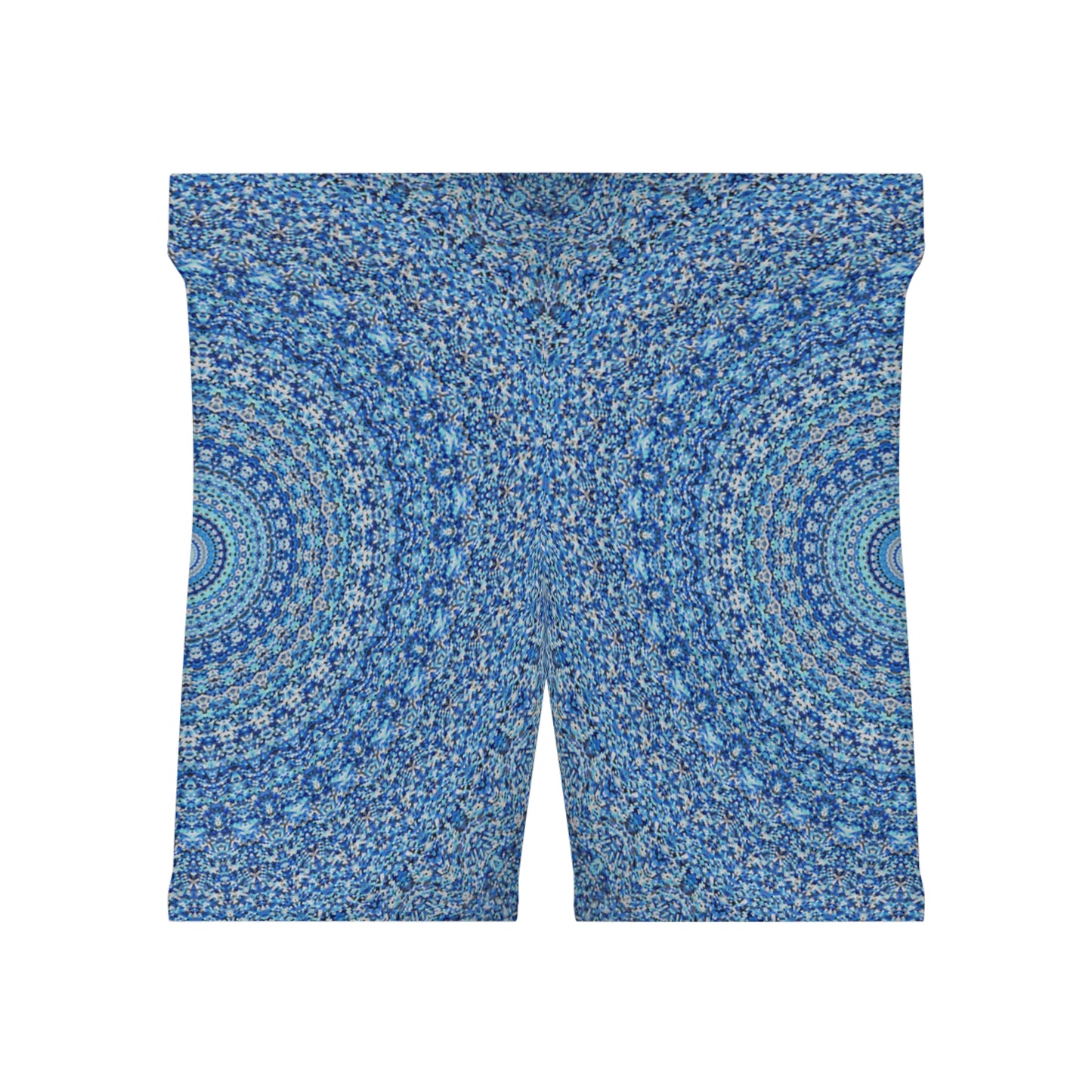 Mandala azul - Shorts ciclistas para mujer Inovax