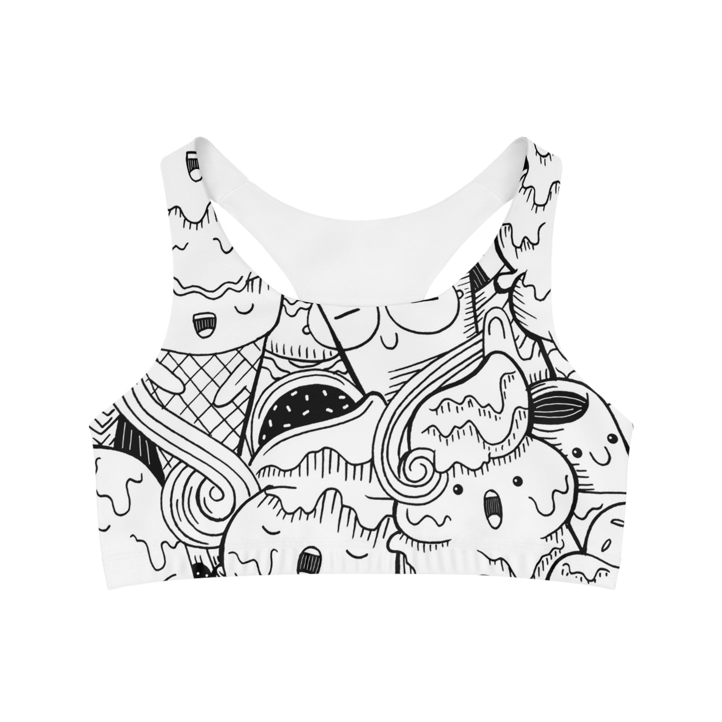 Doodle Icecream - Soutien-gorge de sport sans couture Inovax