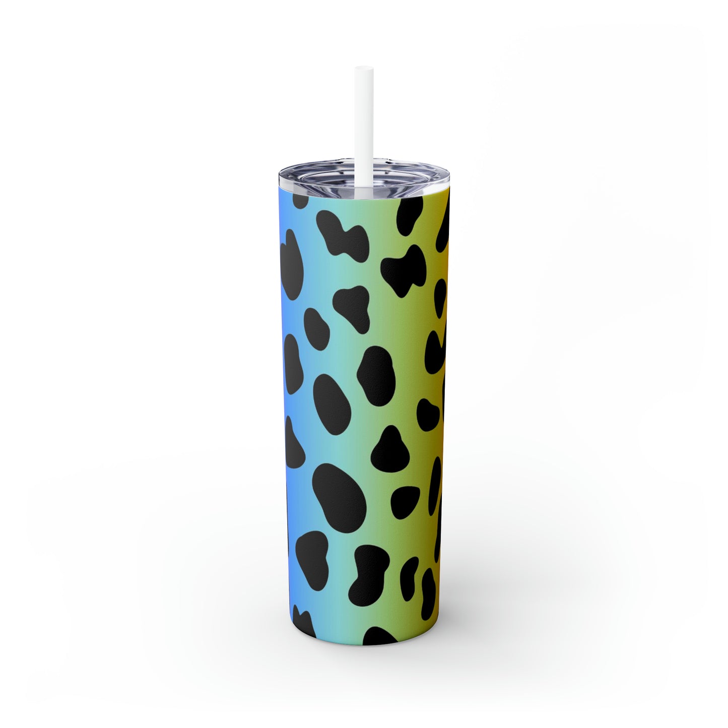 Colorful Jaguar - Inovax Maars® Skinny Tumbler with Straw 20oz