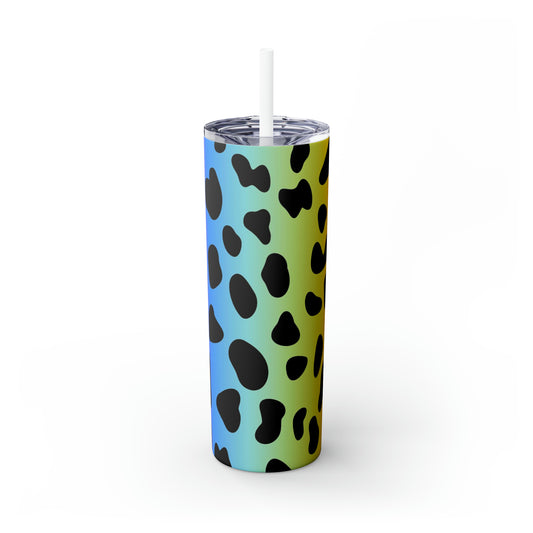 Jaguar coloré - Inovax Maars® Skinny Tumbler avec paille 20oz