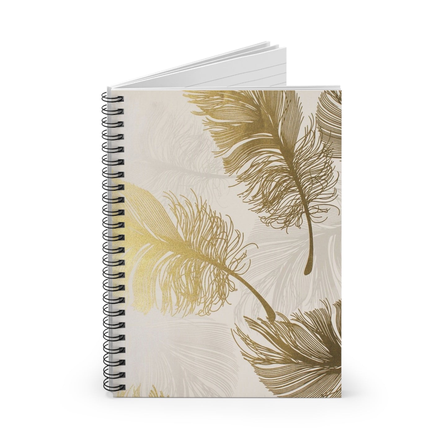 Golden Feathers - Inovax Spiral Notebook (Ruled Line)