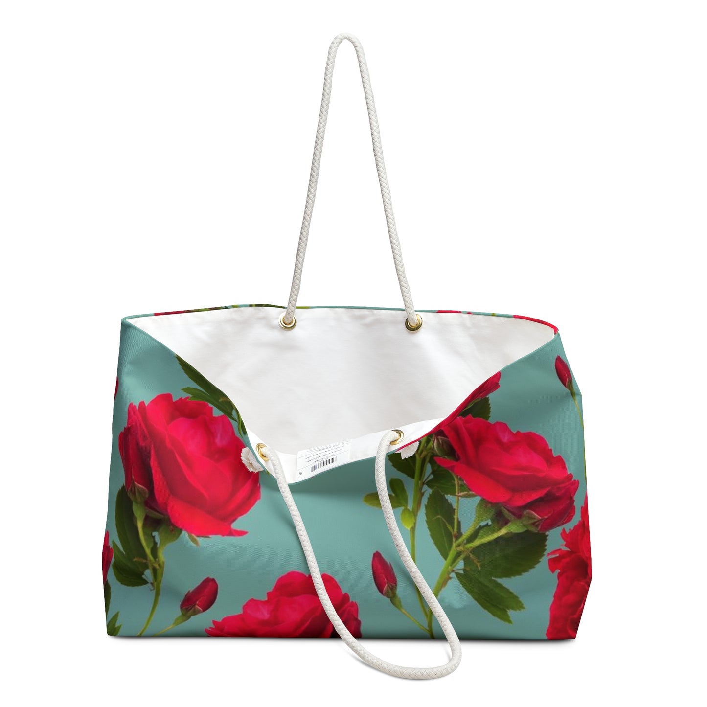 Flores Rojas y Azul - Bolsa Weekender Inovax