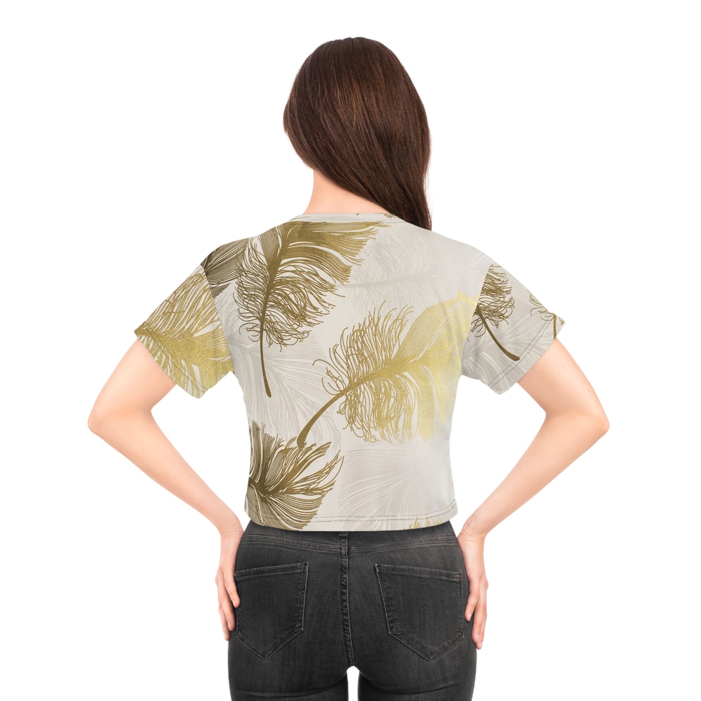 Golden Feathers - Inovax Crop Tee