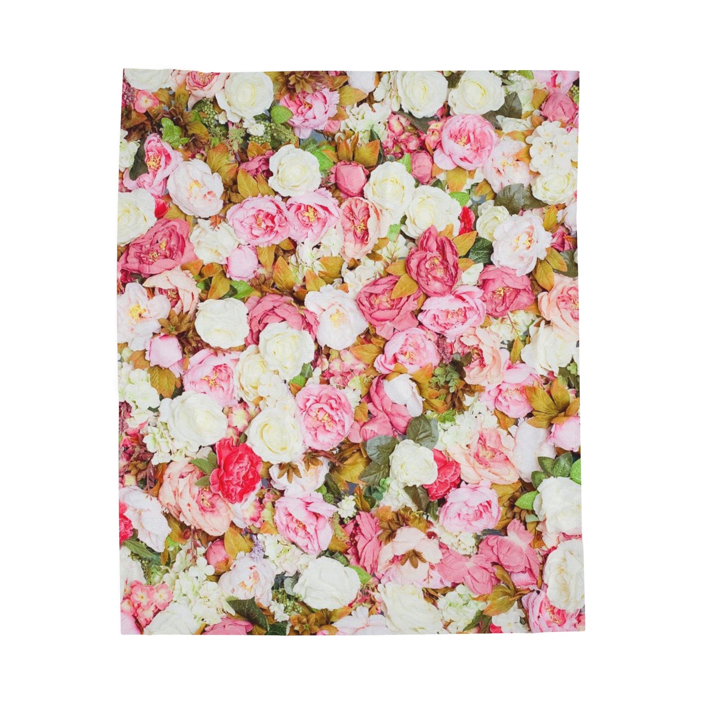 Fleurs roses - Couverture en peluche Inovax Velveteen