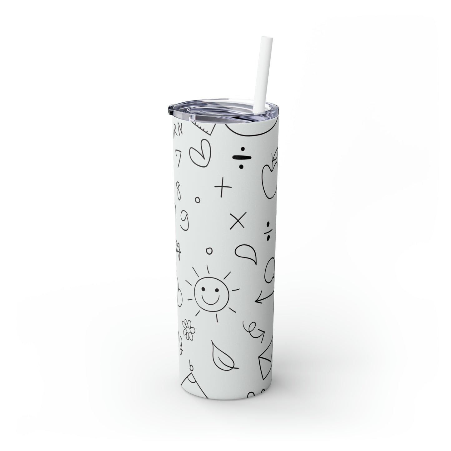 Doodle - Vaso delgado Inovax Maars® con pajita de 20 oz