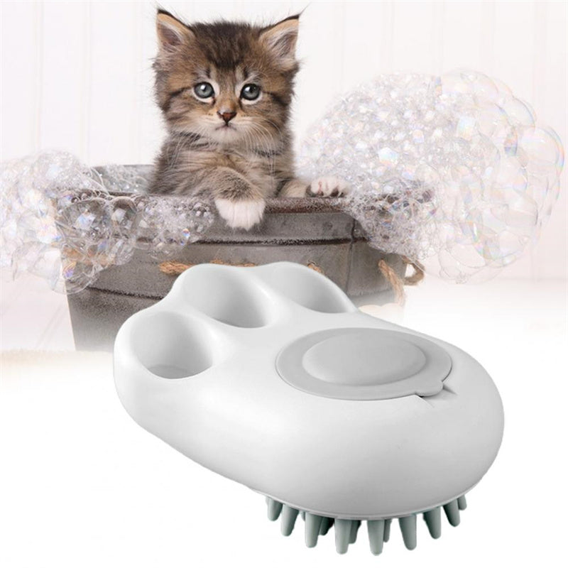 Brosse de bain Durable pour pattes de chat, mousse Fine, forme de dessin animé, économie de travail, brosse de toilettage pour poils d'animaux de compagnie, peigne réutilisable pour poils de chien, produits pour animaux de compagnie