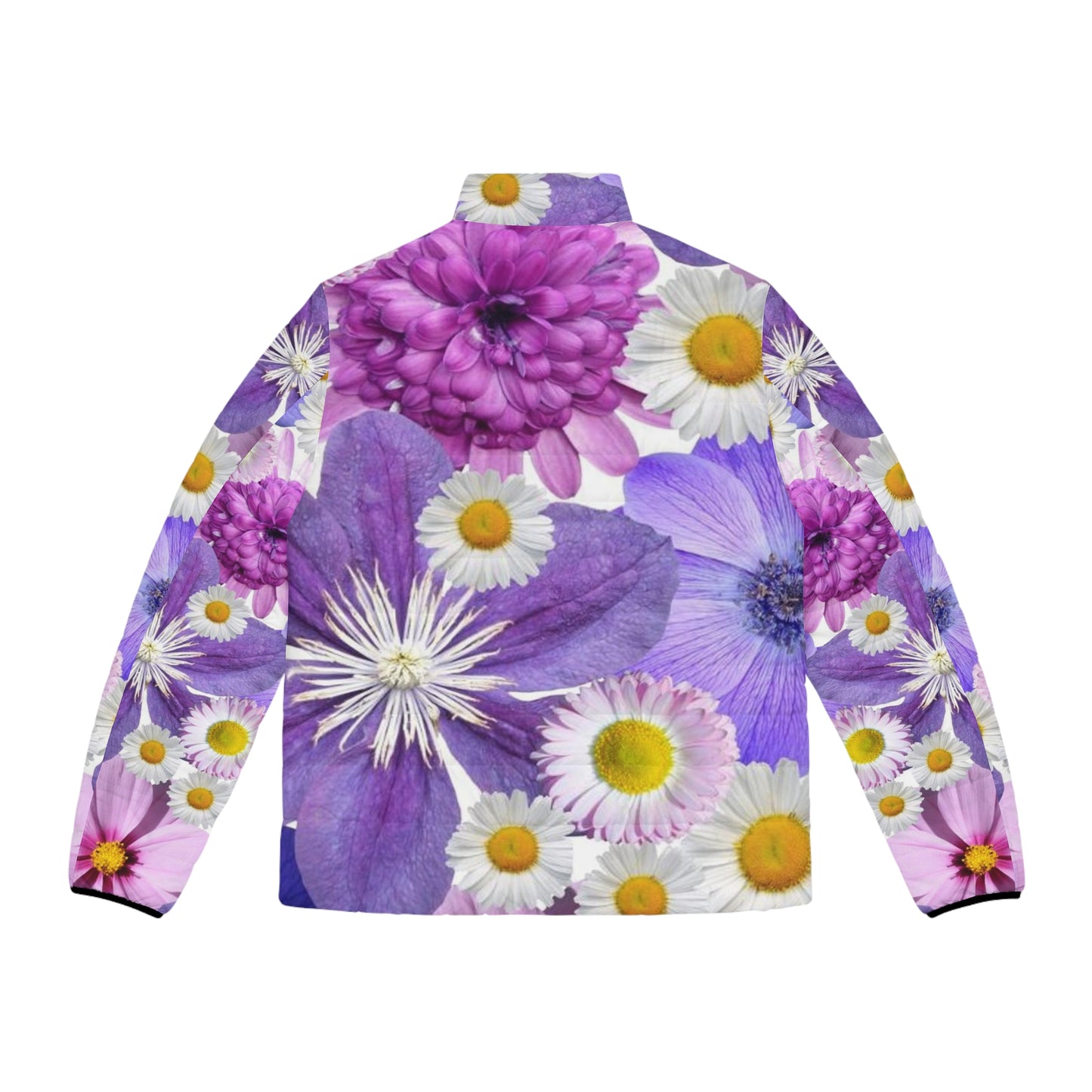 Purple Flowers - Men's Puffer Jacket